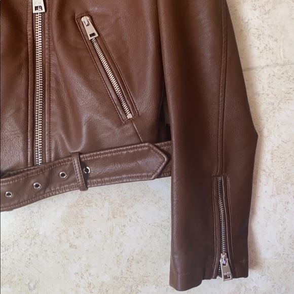 LEVI'S WOMEN'S FAUX - LEATHER MOTO JACKET Size "L" - Picture 10 of 13